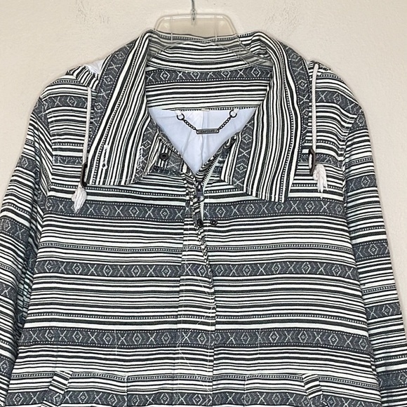 Anthropologie Capulet Anorak Beige Gray Hooded Zip Lined Jacket Size Medium - Picture 3 of 9